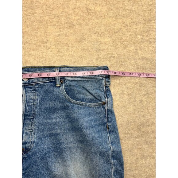 Levi's 501 Button Fly Medium Wash Straight Leg Men's Denim Jeans 38 X 34 - Picture 8 of 9